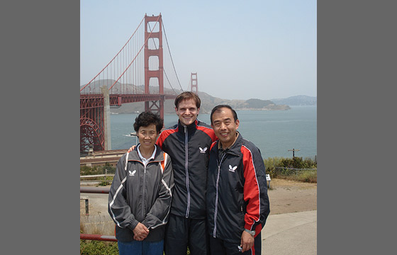 WCTTA Coaches Zhang Li, Stefan Feth & Li Zhen Shi