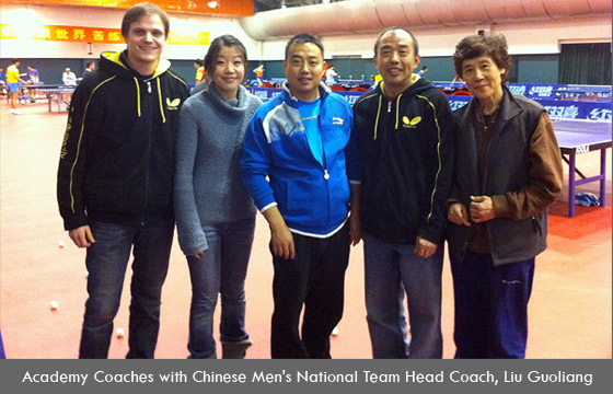 WCTTA Coaches with Chinese Men's National Team Head Coach Liu Guoliang