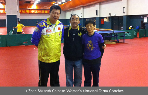 Li Zhen Shi with Chinese Womens National Team Coaches
