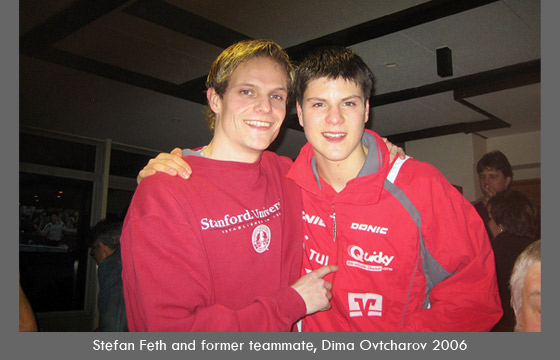 Stefan Feth and former teammate Dima Ovtcharov 2006