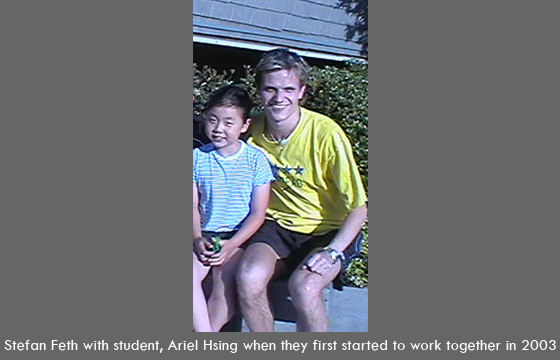 Stefan Feth with student Ariel Hsing when they first started to work together in 2003