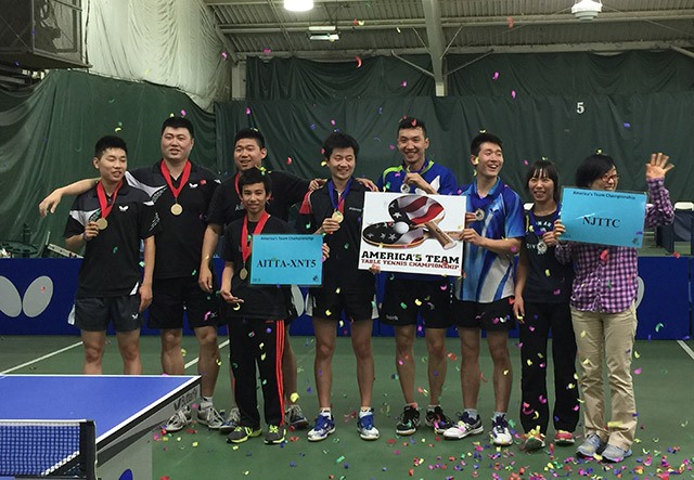 left to right: 2nd Place Team: AITTA & 1st Place: Team NJTTC