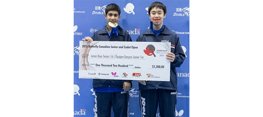 Kanak Jha (left) and Jack Wang (right) enjoying the sweet taste of success