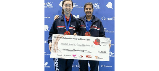 Angela Guan (left) and Prachi Jha