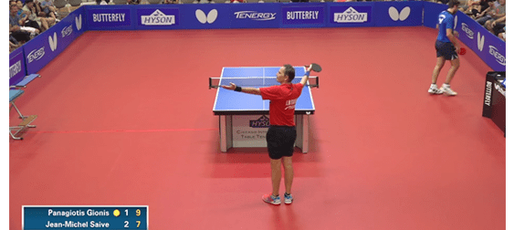 Around the Net Shot returned by Jean-Michel Saive