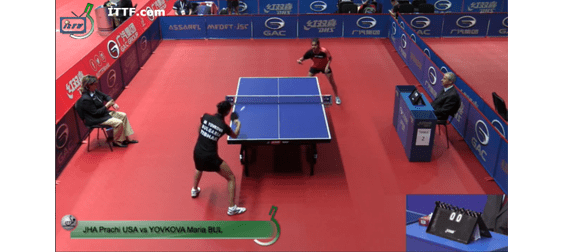 2015 ITTF Bulgaria Open Video: Prachi Jha (USA) vs Maria Yovkova (BUL)
