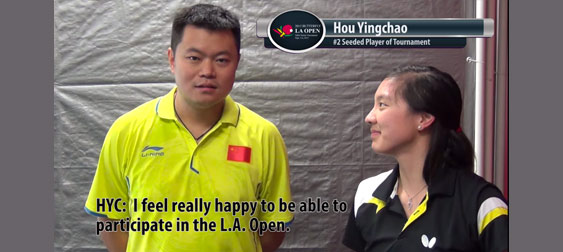 Hou Yingchao Interview at the 2015 Butterfly LA Open
