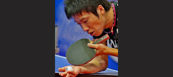 2015 Austrian Open: Jun Mizutani the Men’s Singles winner in Wels Photo By: Helmut Ploberger