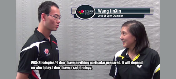 2015 Butterfly LA Open: Wang JinXin Interview