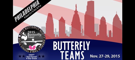 2015 BUTTERFLY TEAMS LIVE – 4-STAR TABLE TENNIS TOURNAMENT