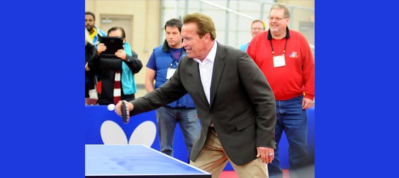 Everybody loves Table Tennis – even Arnold!