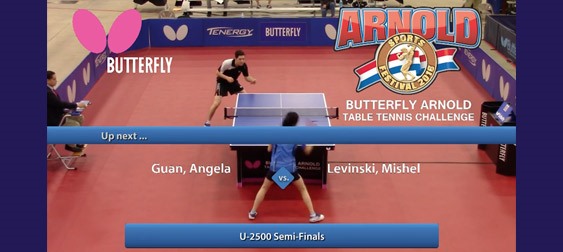 Butterfly Arnold Table Tennis Challenge U-2500 Semi-Final: Mishel Levinski vs Angela Guan