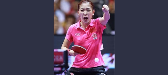 A determined Liu Shiwen set China on course to victory Photo By: Rémy Gros