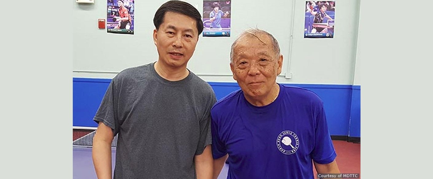 2016 Butterfly MDTTC June Open Over 50 Champion Lixin Lang and Finalist David Sakai