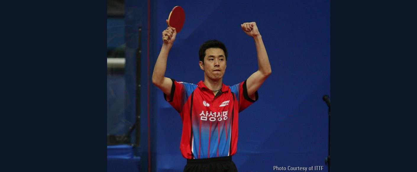 Joo Saehyuk the winner in Zagreb – Photo courtesy of ITTF