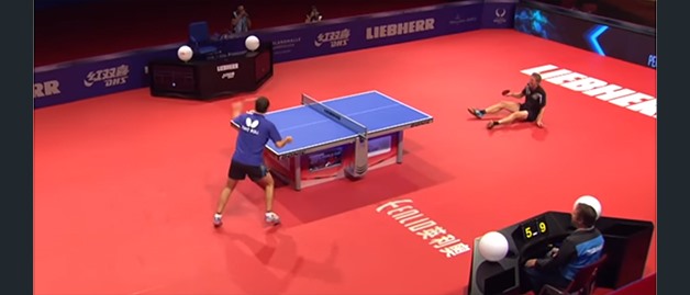 Most Outrageous Table Tennis Match EVER – Persson vs. Boll