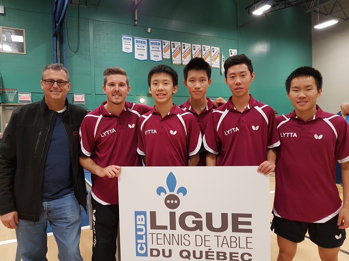 LY Table Tennis Academy: Champion of 1st Stage of Quebec League