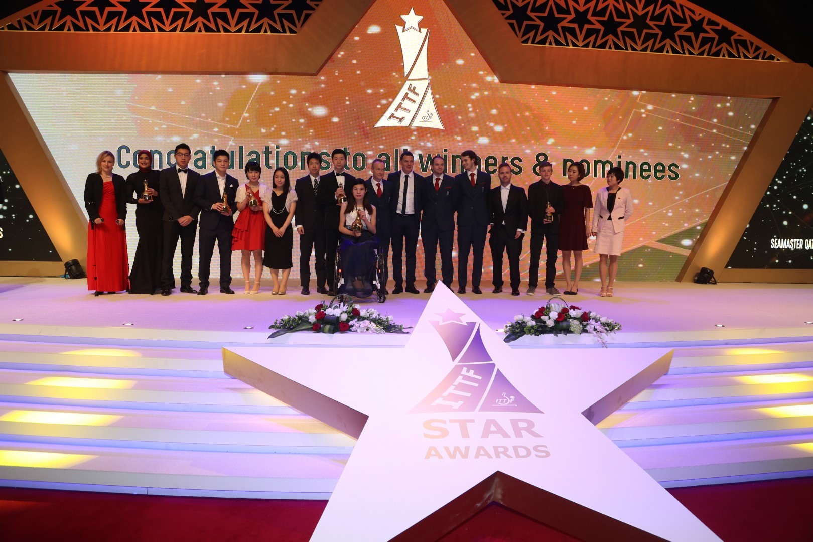 Glamorous night at the ITTF Star Awards; World Tour Grand Finals