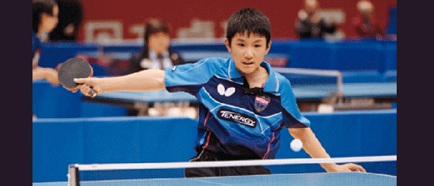 Starting where they left off, Tomakazu Harimoto and Fan Zhendong