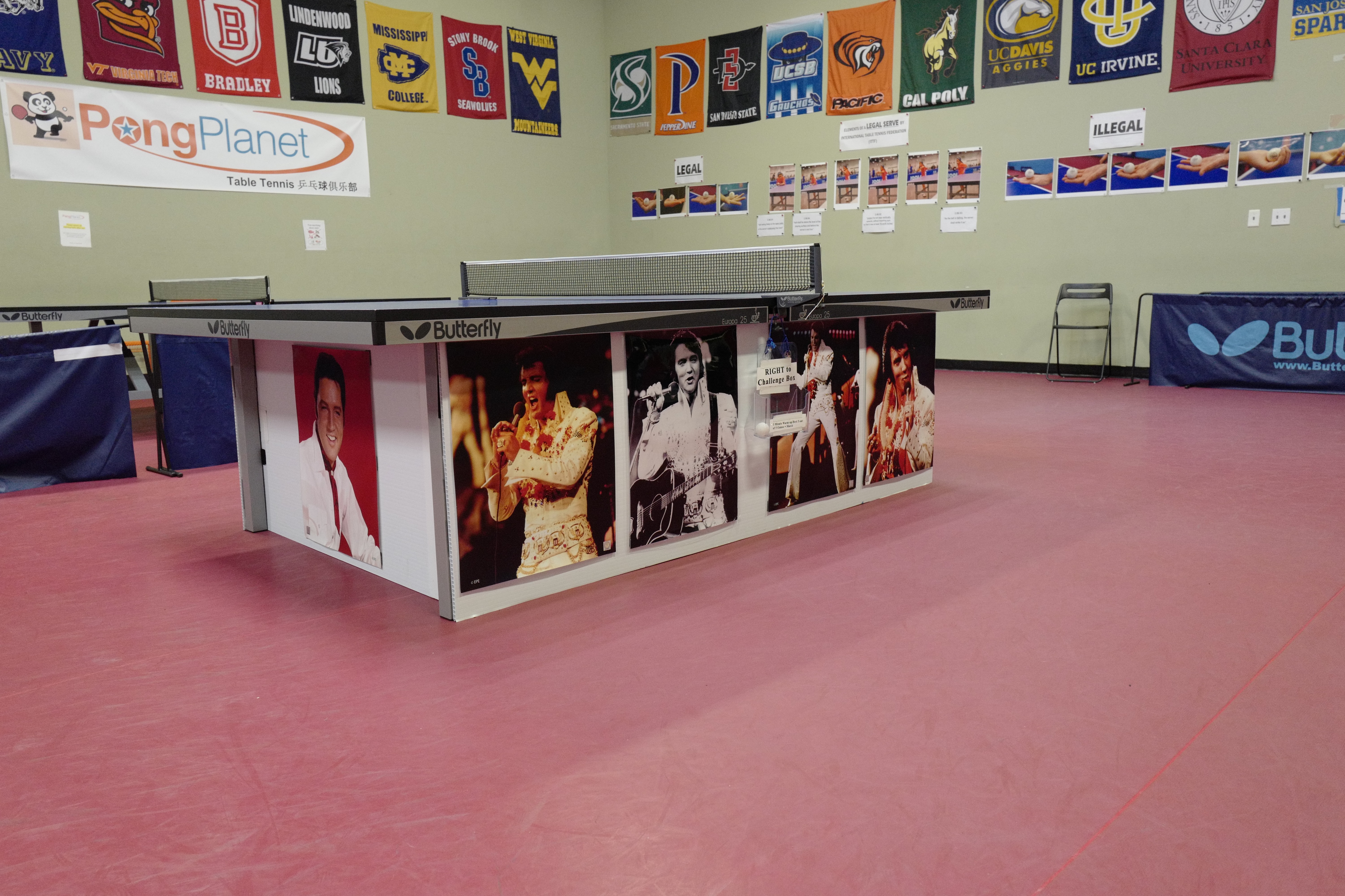 “Elvis Table” at Pong Planet designed by Gary Alcares