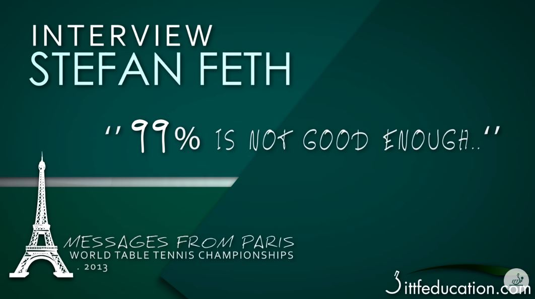 Stefan Feth 99% Is Not Good Enough – Messages From Paris