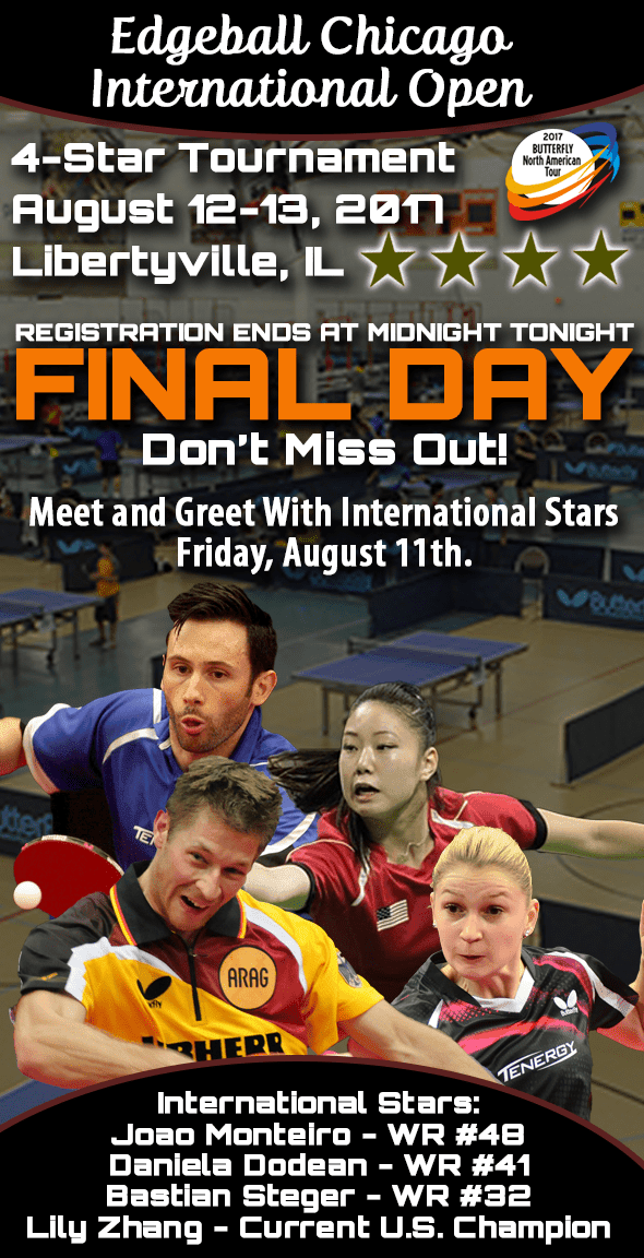 2017 EDGEBALL CHICAGO INTERNATIONAL OPEN-FINAL REGISTRATION DAY