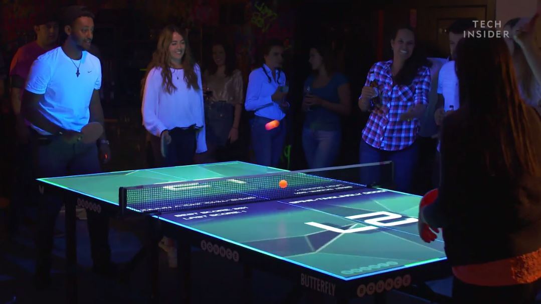 Interactive ping pong table – giant computer game