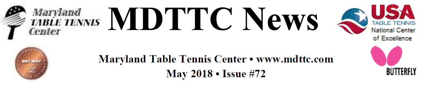 MDTTC Newsletter for May 1, 2018