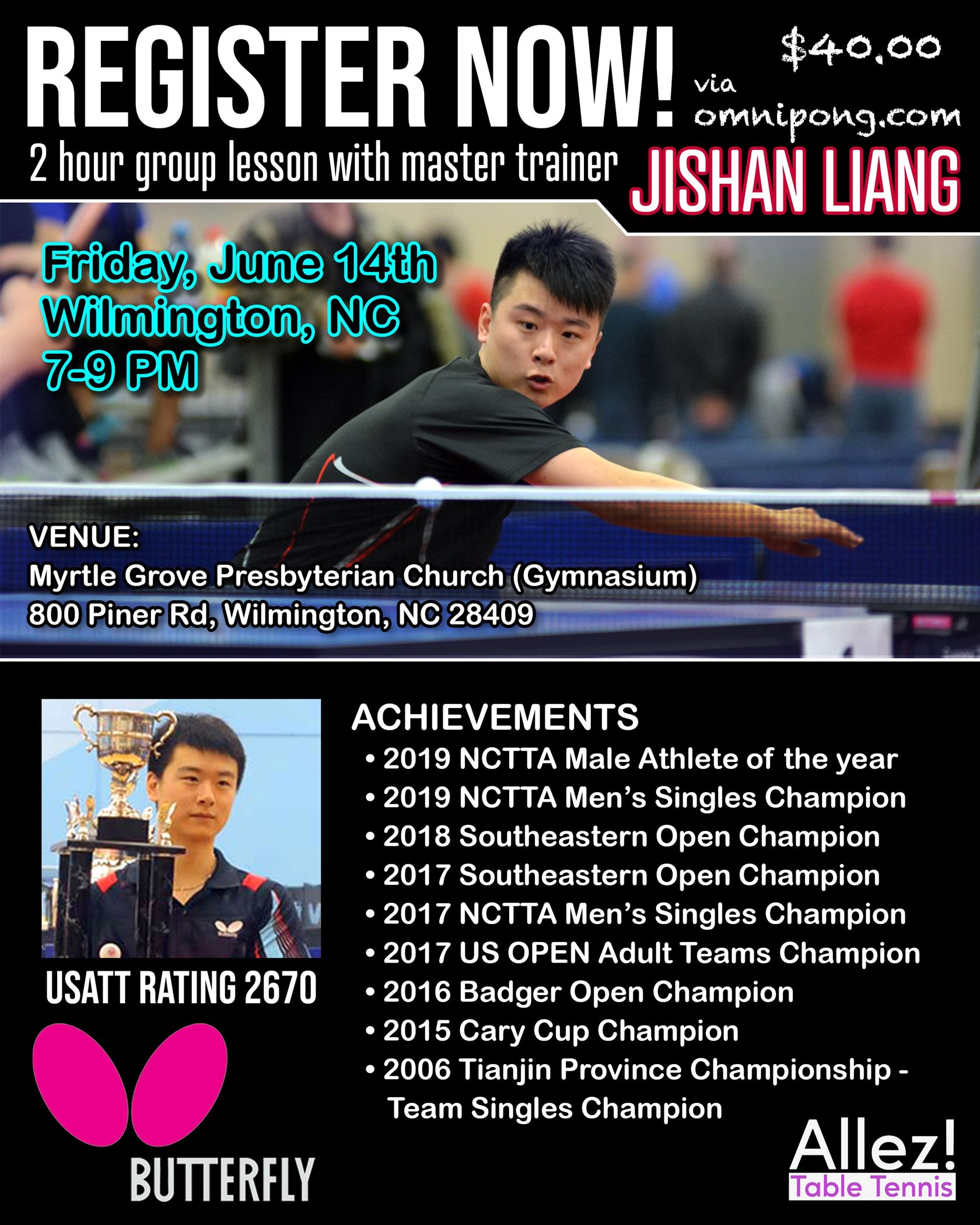 Wilmington Table Tennis Club special camp