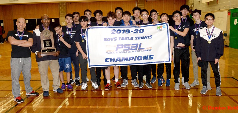 FTTC players earn school glory at the 2020 Public School Athletic League (PSAL) Table Tennis Boys Team Championship!