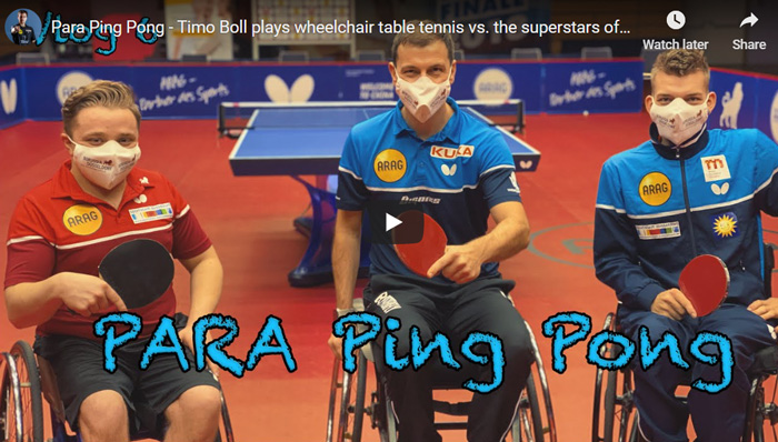 Promoting Paralympians - Timo Boll Shows His Support
