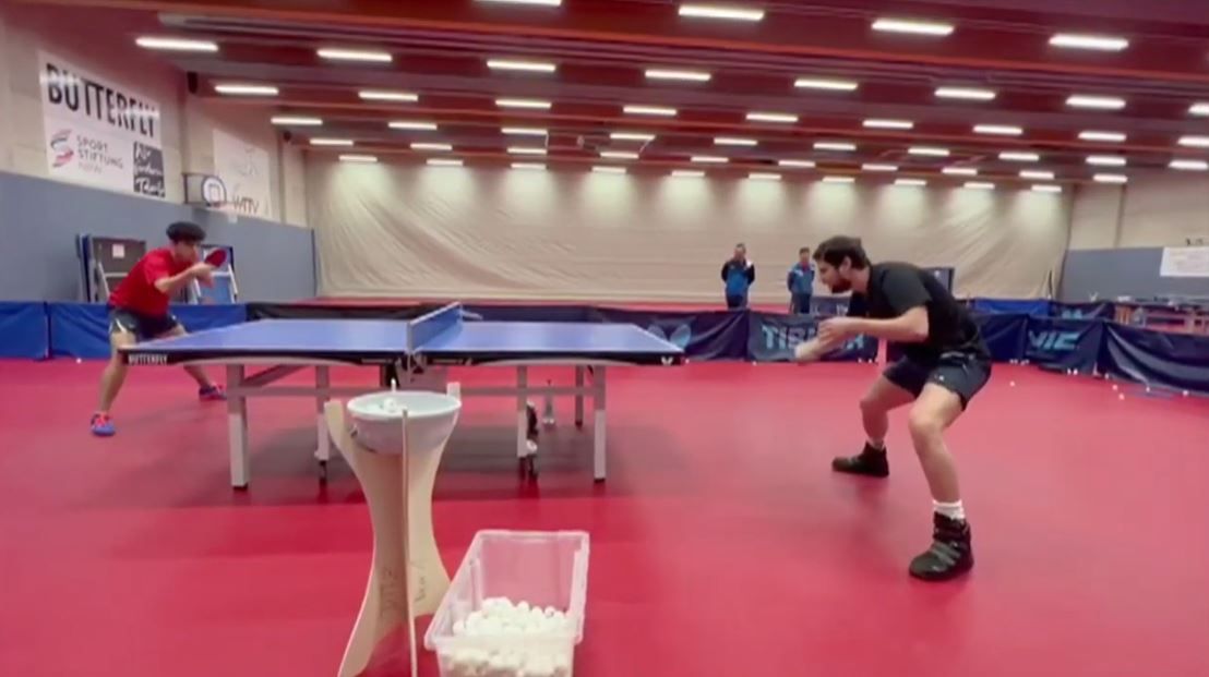 Darius Fahimi training with Dima