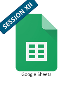 Session XII - Google Sheets