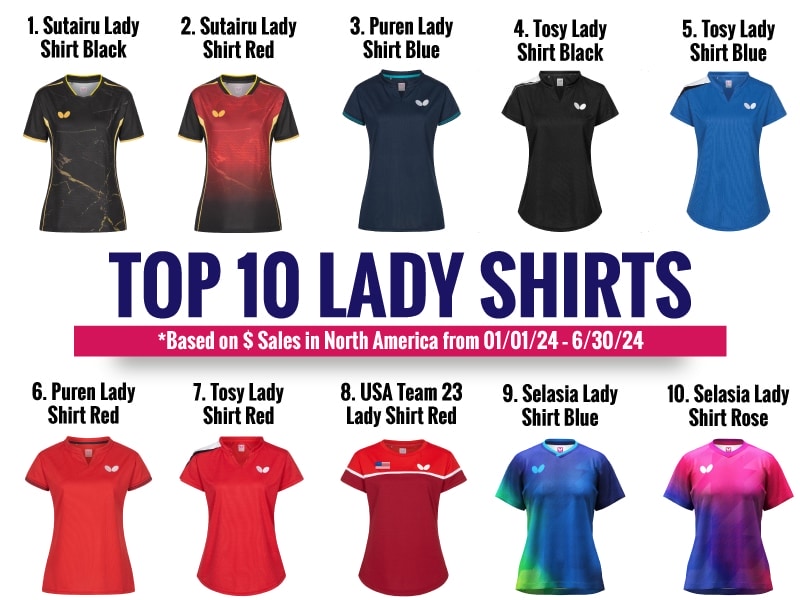Top 10 Lady Shirts by Butterfly