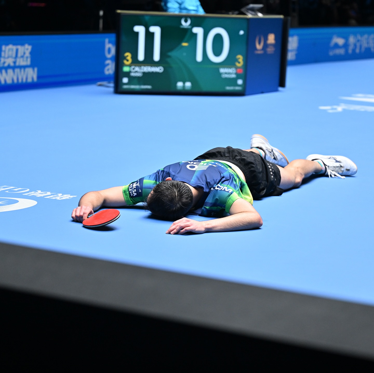 Hugo on floor