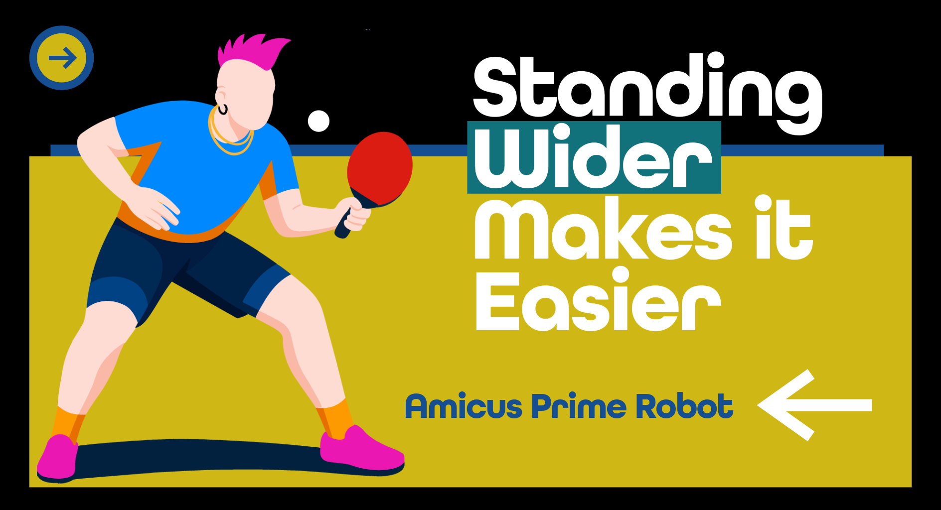 Standing Wider Makes it Easier